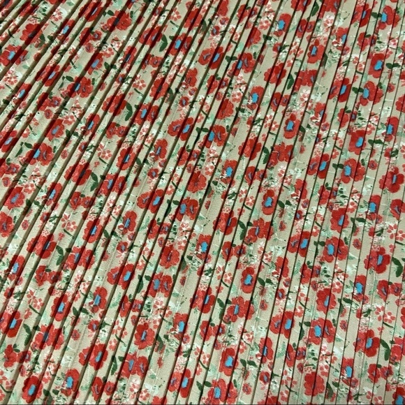 oak + Fort micro floral print pleated midi skirt One Size - Picture 5 of 8